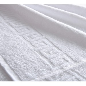 Полотенце махровое с бордюром "Белое"