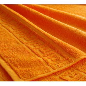 Полотенце махровое с бордюром "Оранжевое"